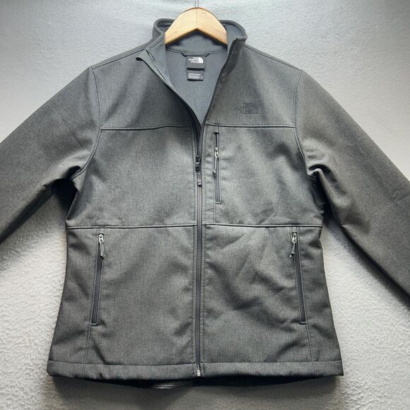 The North Face Softshell Jacket Womens Large Gray Fleece Lined Full Zip - Picture 6 of 15